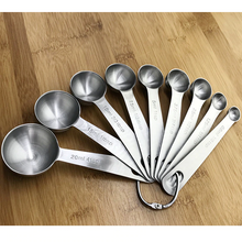 Load image into Gallery viewer, 9 PCS Measuring Spoons Baking Tools Stainless Steel Baking Scale Measuring Seasoning Spoons Spoon Set